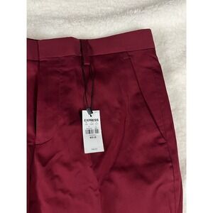 Express Mens Extra Slim Fit Burgundy‎ Satin Dress Pants Size 29x30